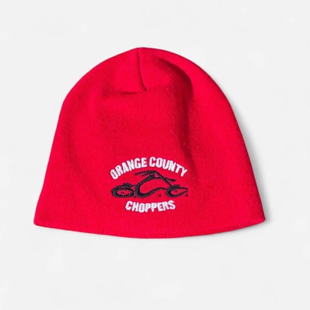 Vintage West Coast Choppers Red Skull Beanie